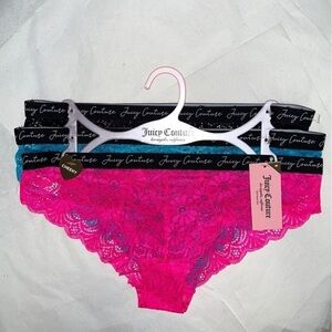 3pcs Juicy Couture Lace Cheeky Panty